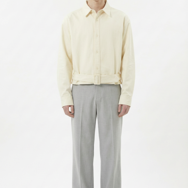 Arno Belted Top-VQR5J013-Cream Ivory