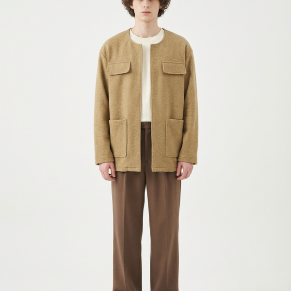 Mono Field Jacket -VQR5J012- Mustard Yellow with Camel